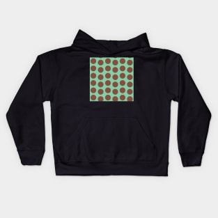 Brown Blue Polka Dots Seamless Repeat Pattern Kids Hoodie